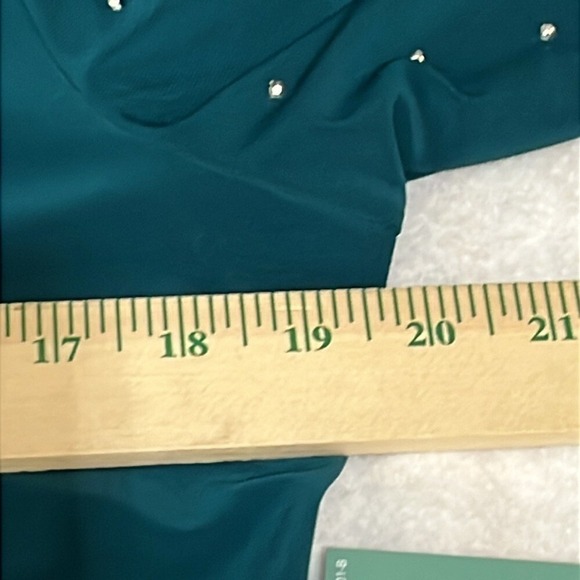 MSK Womens Long Sleeve Dress with Embellished Sleeves Size Large Emerald Grn NWT - Picture 10 of 10